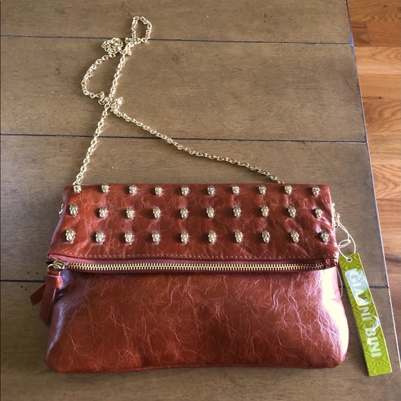 Gianni Bini Handbags - Gianni Bini Skull Embellished clutch